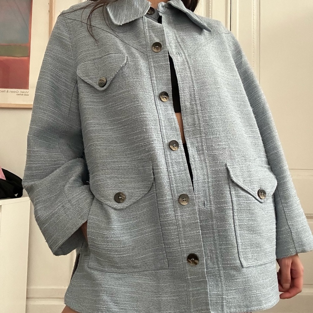 Blue Recycled Polyester Jacket
